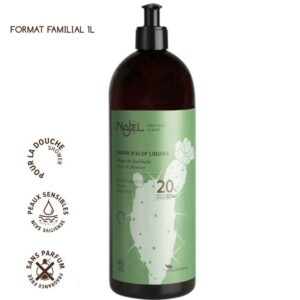 NAJEL COSMOS NATURAL certified LIQUID ALEPPO SOAP WITH 20%CACTUS SEED OIL