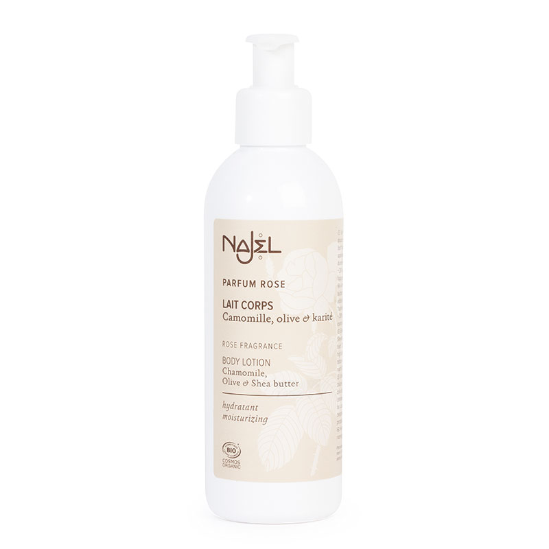 NAJEL COSMOS ORGANIC Moisturizing body lotion Rose fragrance