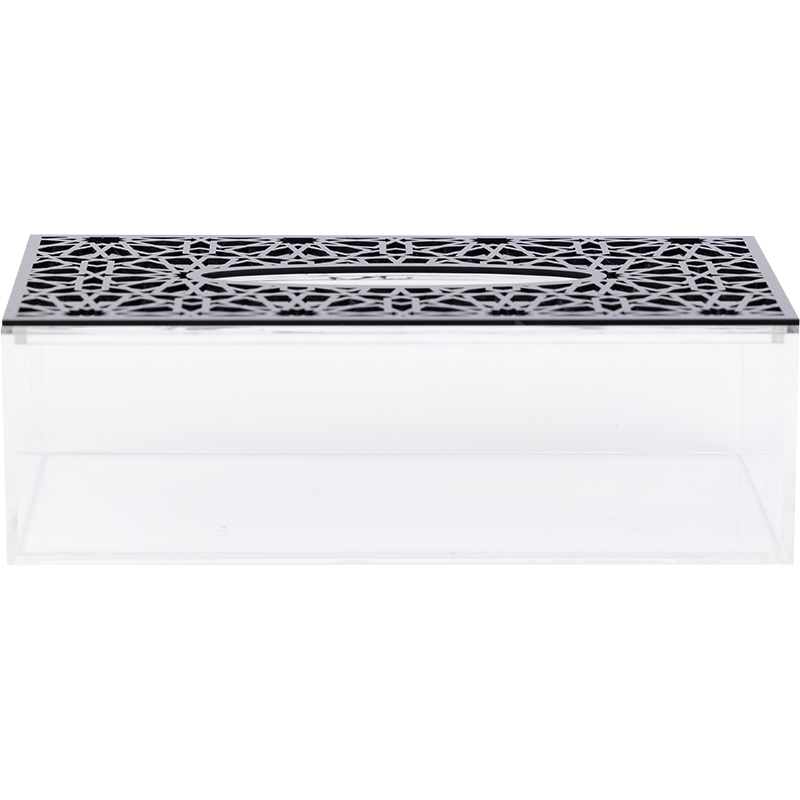 Black Arabesque Tissue Box