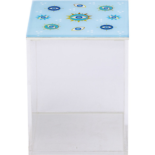 Baby Blue Evil Eye Acrylic Box (Small)