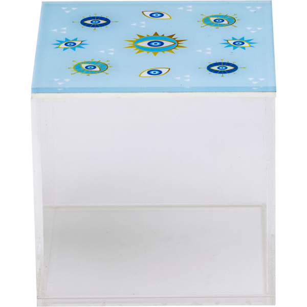 Baby Blue Evil Eye Acrylic Box(Sugar Box)
