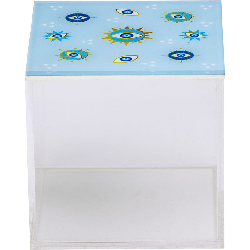 Baby Blue Evil Eye Acrylic Box(Sugar Box)