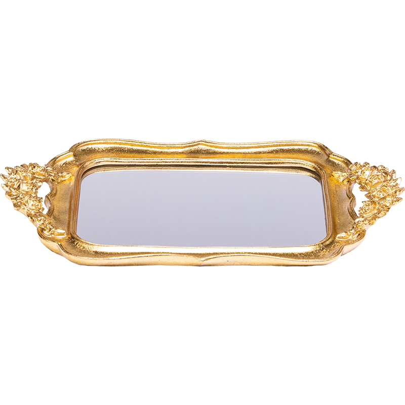 Resin gold tray rectangle