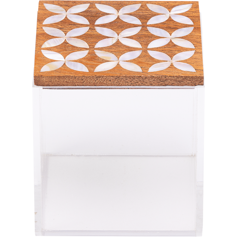 Mother of pearl Set of tray, Tissue box ,and tea box