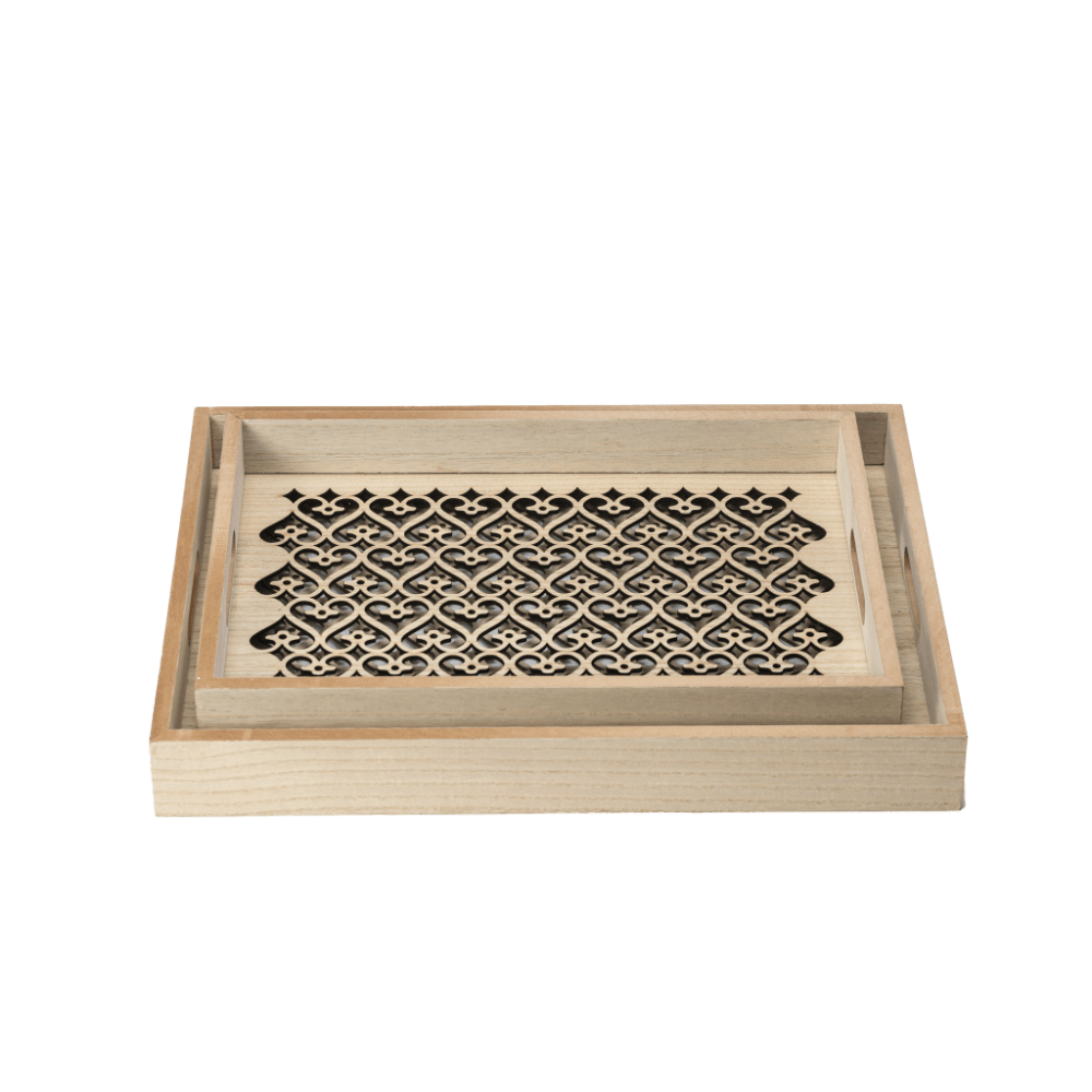 nested harmony wooden serving trays